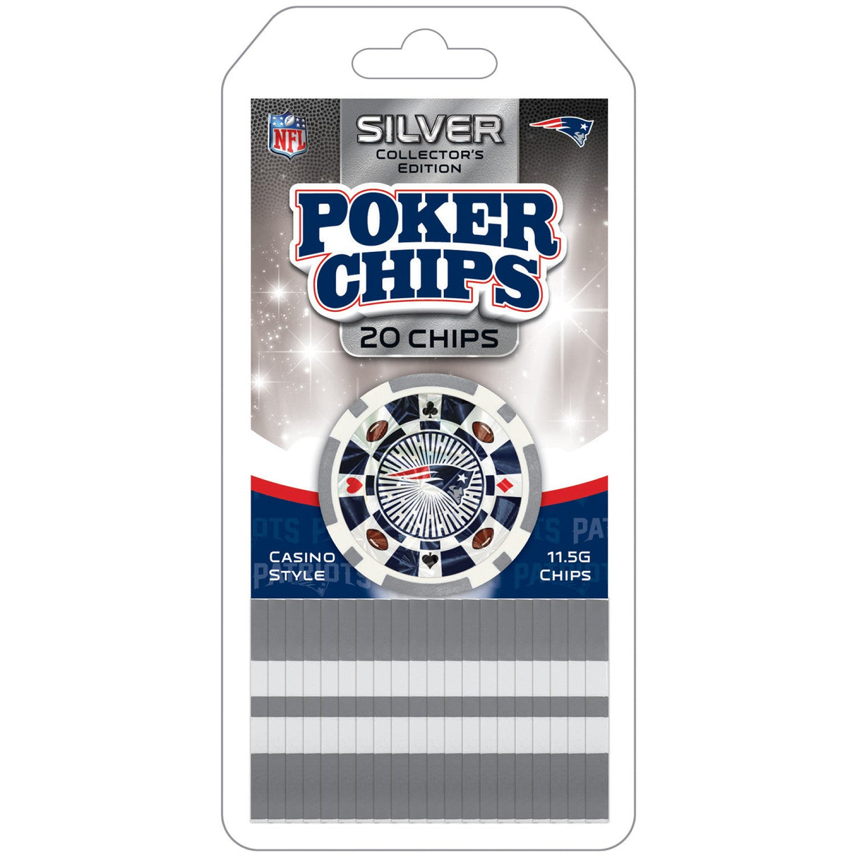 New England Patriots 20 Piece Poker Chips by MasterPieces Puzzle Company INC