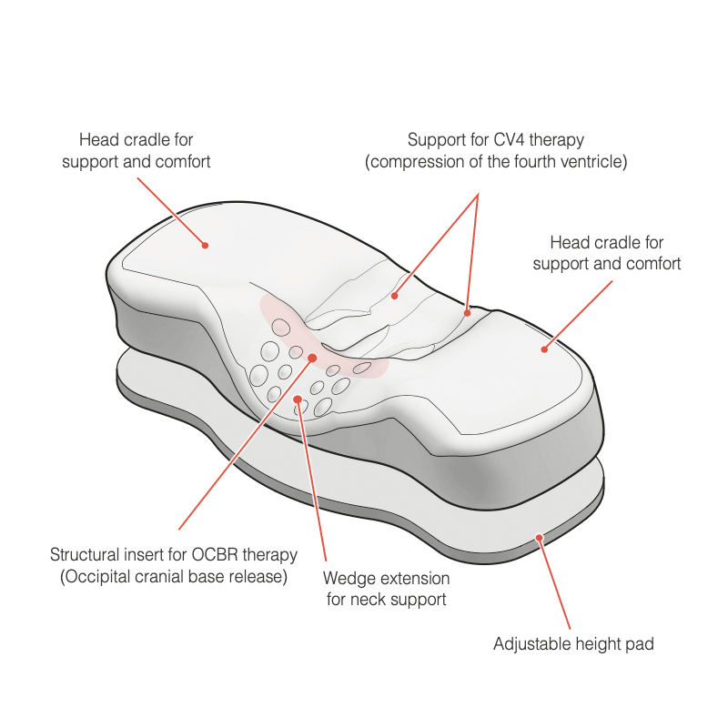 Largo Pillow : CV4 Support With Smoother Neck Contour by KANUDA USA