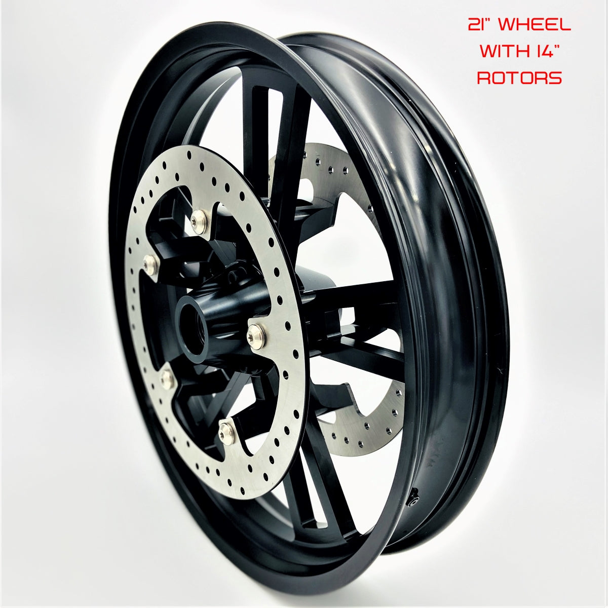 19-inch or 21-inch Front Wheel Enforcer Style with 14-inch Brake Rotor by GeezerEngineering LLC