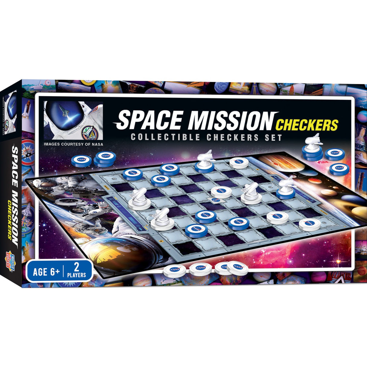 Space Mission Checkers Board Game by MasterPieces Puzzle Company INC