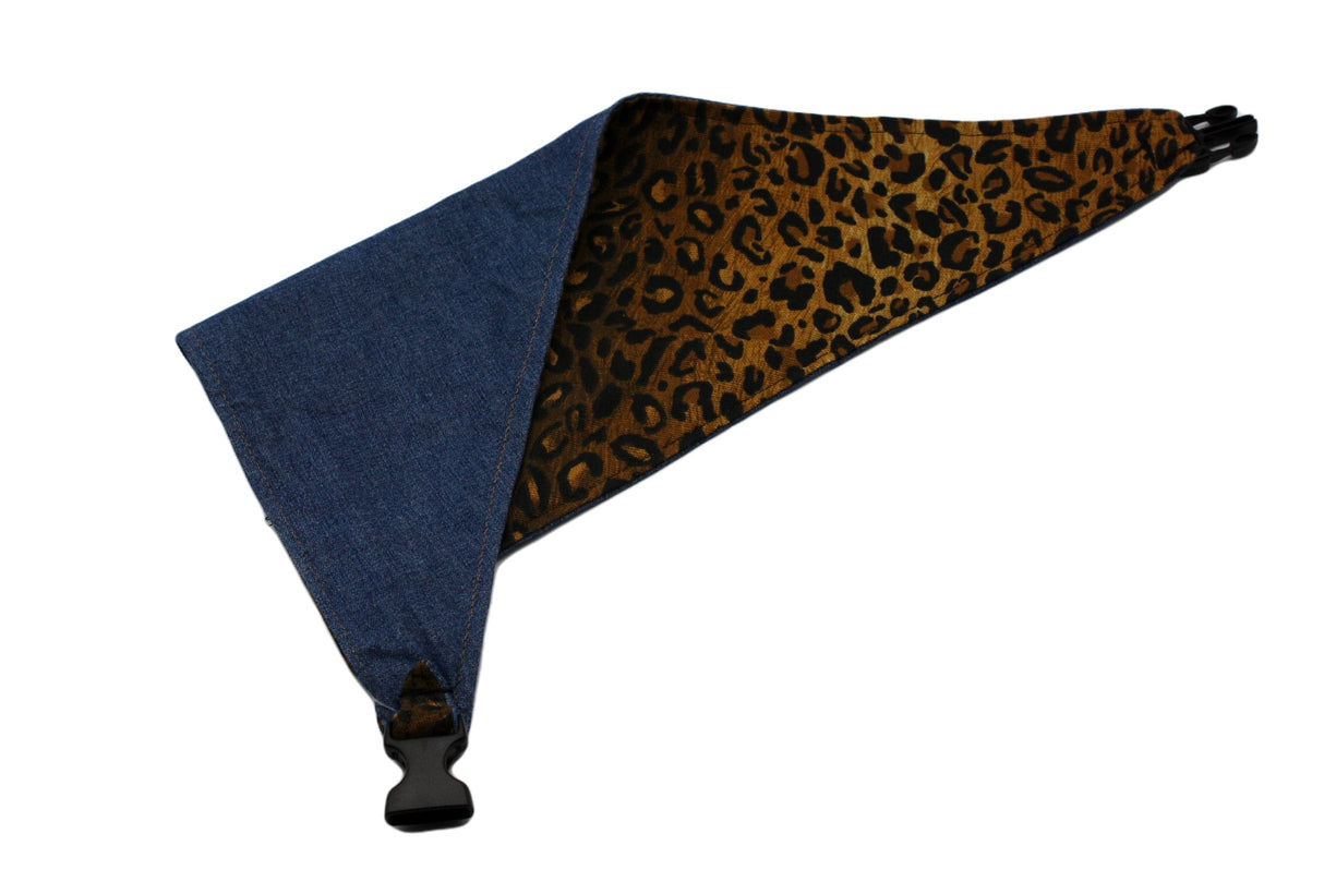 Leopard Print Reversible Dog Bandana by Uptown Pups