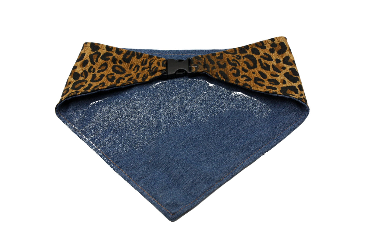 Leopard Print Reversible Dog Bandana by Uptown Pups