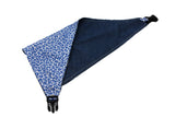 Blue Leopard Print Reversible Dog Bandana by Uptown Pups