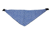 Blue Leopard Print Reversible Dog Bandana by Uptown Pups