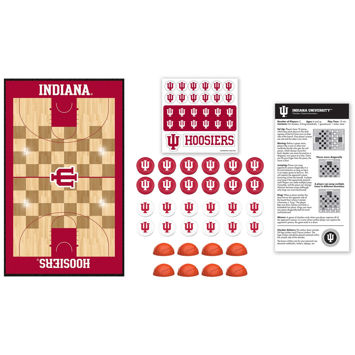 Indiana Hoosiers Checkers Board Game by MasterPieces Puzzle Company INC