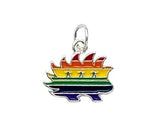 Charm: Libertarian Rainbow LGBTQ Porcupine  (with Keychain or Jewelry included) by Proud Libertarian