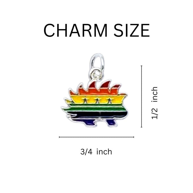 Libertarian Rainbow Porcupine Charms by Fundraising For A Cause