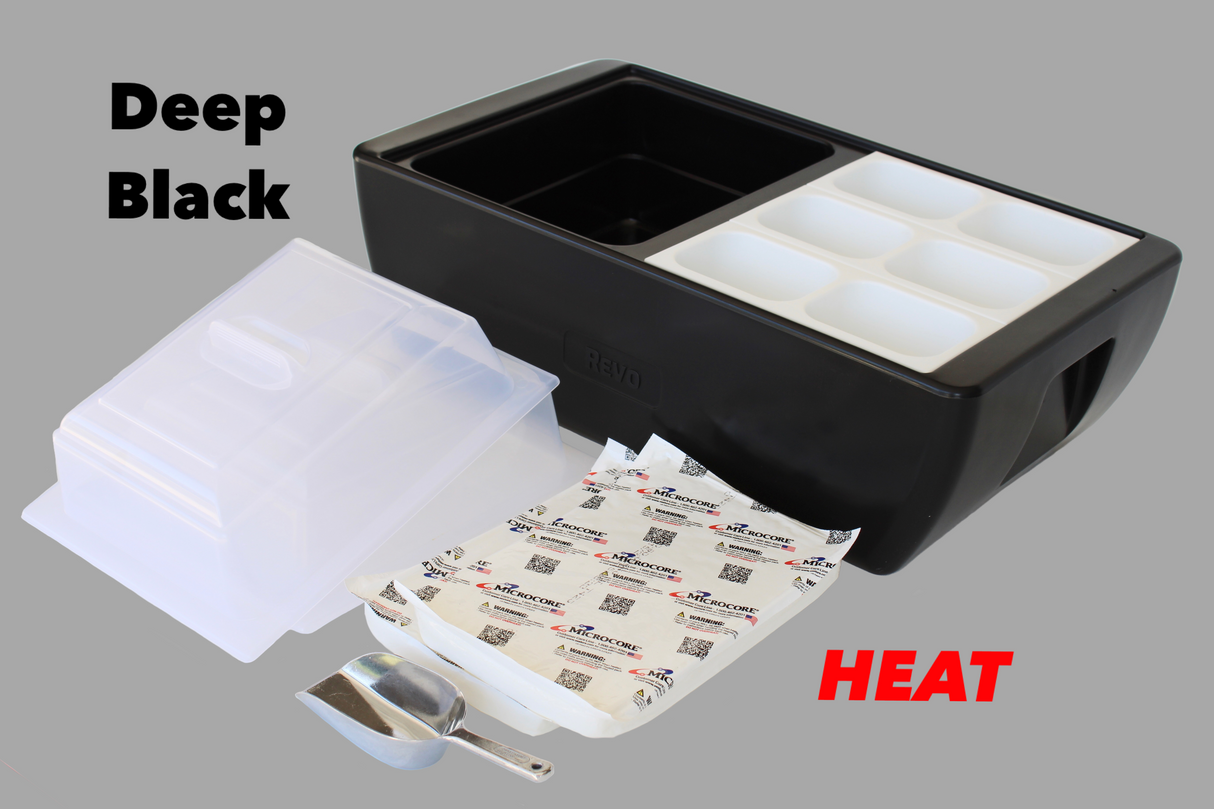 REVO Dubler HEAT | Flameless Chafer and Cooler | Deep Black by REVO COOLERS, LLC