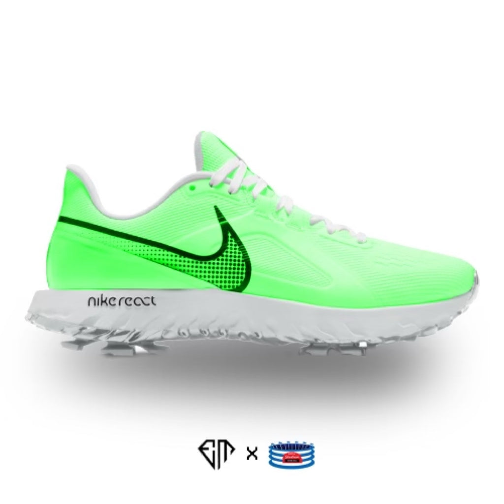 "Lime" Nike React Infinity Pro Golf Shoes by Stadium Custom Kicks