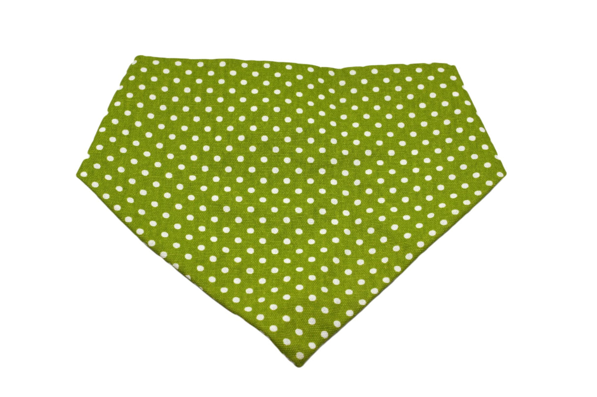 Lime Green Skull Reversible Dog Bandana by Uptown Pups