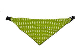 Lime Green Skull Reversible Dog Bandana by Uptown Pups