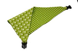 Lime Green Skull Reversible Dog Bandana by Uptown Pups