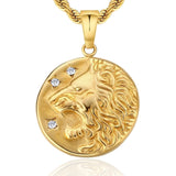 Lion Head Coin Pendant Necklace by Bling Proud | Urban Jewelry Online Store