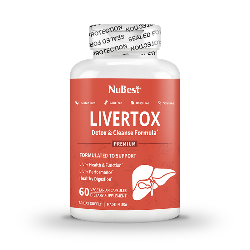 LiverTox, Advanced Formula for Liver Detox, Cleanse & Digestion, 60 Vegan Capsules by NuBest Nutrition®