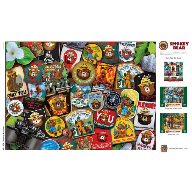 Smokey Bear Patches 1000 Piece Jigsaw Puzzle by MasterPieces Puzzle Company INC