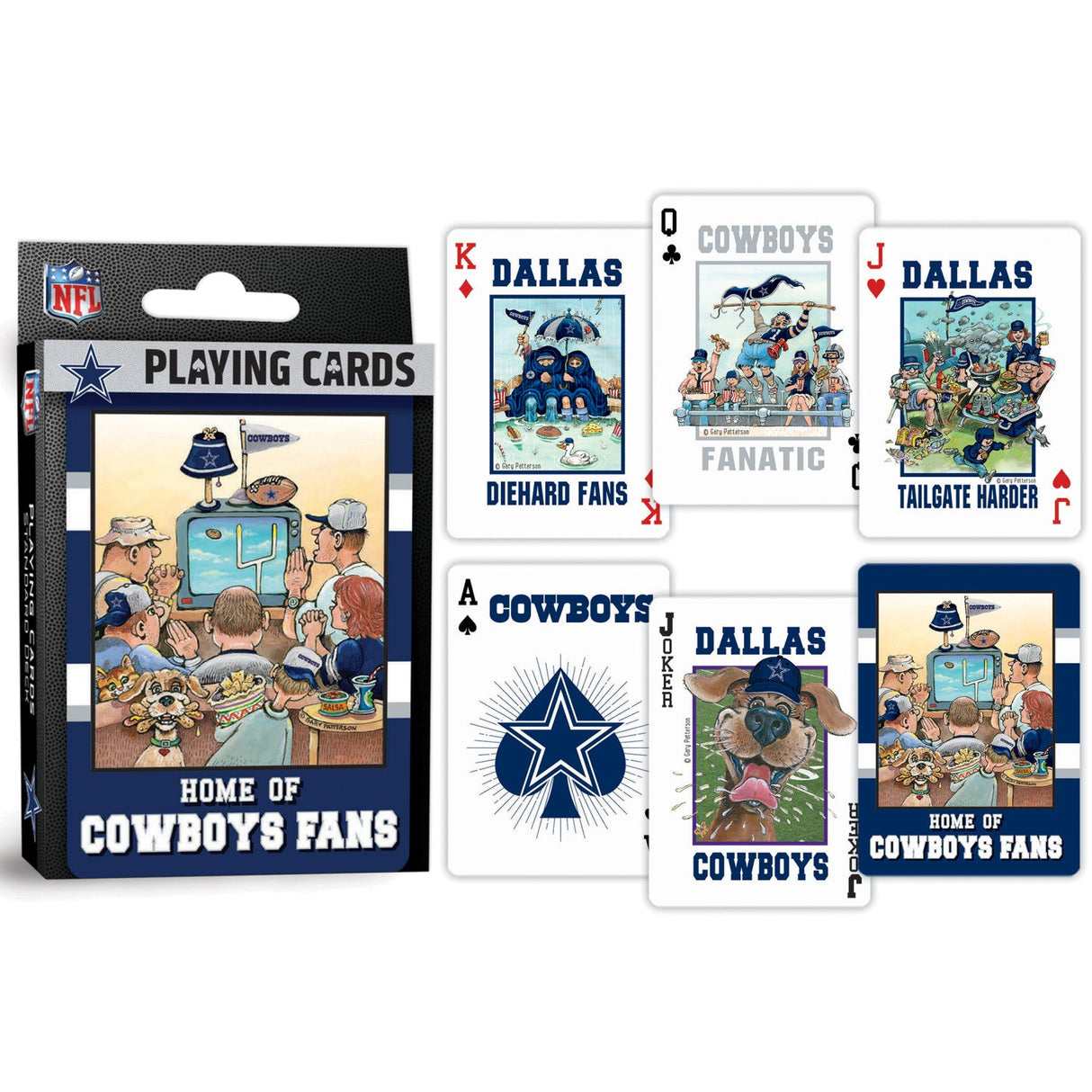 Dallas Cowboys Fan Deck Playing Cards - 54 Card Deck by MasterPieces Puzzle Company INC