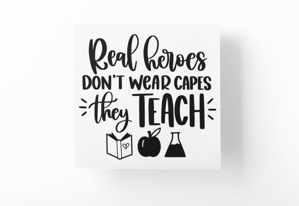 Real Heroes Dont Wear Capes They Teach Teacher Sticker by WinsterCreations™ Official Store