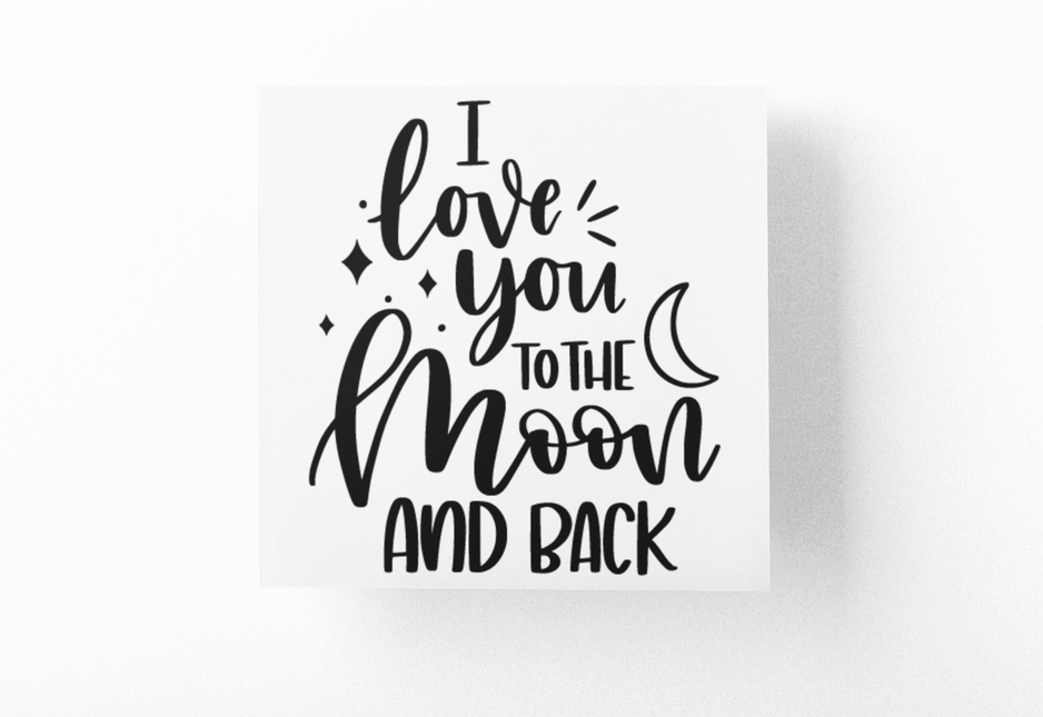 I Love You To The Moon And Back Baby Sticker by WinsterCreations™ Official Store