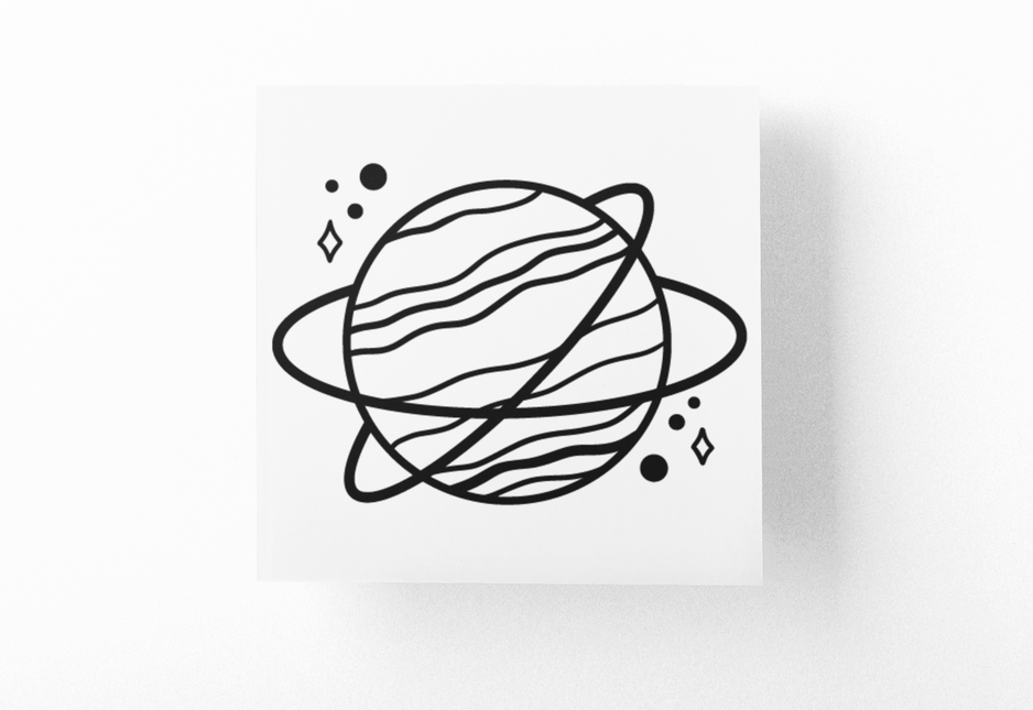Planet With Rings Boho Sticker by WinsterCreations™ Official Store