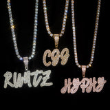 Custom Iced Freestyle Letter Pendant by Custom Gold Grillz