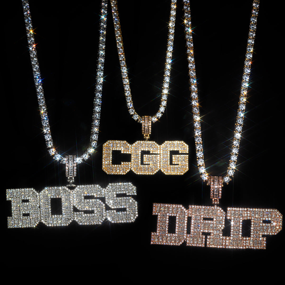 Custom Iced University Letter Pendant by Custom Gold Grillz