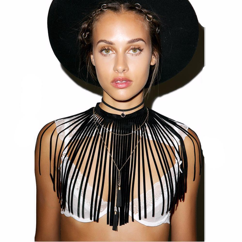 Cope Collar Fringe Choker by Marigold Shadows