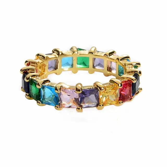 Arakan Rainbow Ring Gold by Marigold Shadows