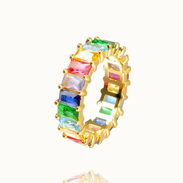 Churcha Rainbow Ring Gold by Marigold Shadows