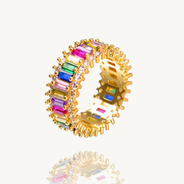 Manziel Rainbow Ring Gold by Marigold Shadows