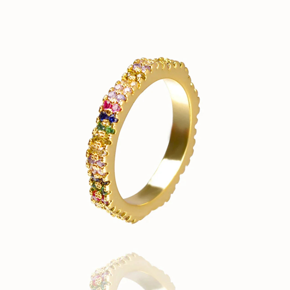 Nubula Rainbow Ring Gold by Marigold Shadows