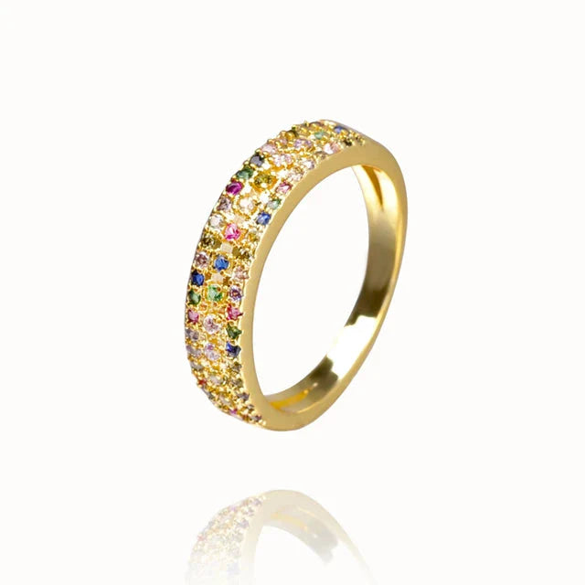 Pharoe Rainbow Ring Gold by Marigold Shadows