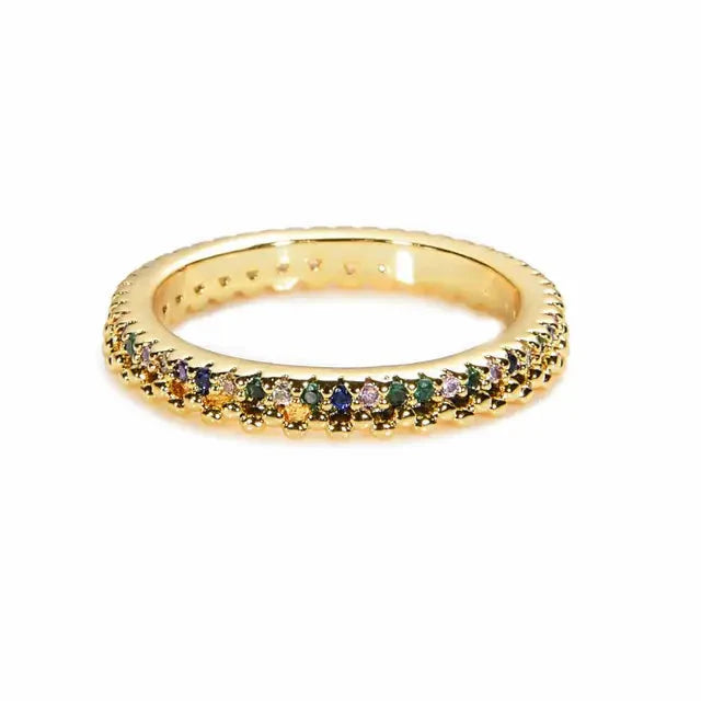 Roka Rainbow Ring Gold by Marigold Shadows