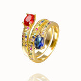 Serpentine Rainbow Ring Gold by Marigold Shadows