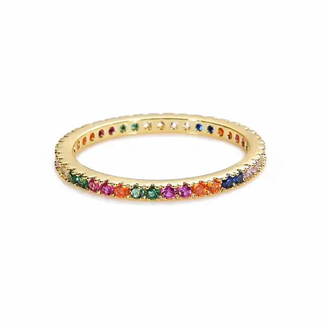 Shanada Rainbow Ring Gold by Marigold Shadows