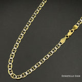 Sterling Silver 925 Mariner Link Chain 2.5MM, 16"-24", Anchor Chain Necklace, Two Tone Italian Made Sterling Silver 925 Unisex Chain by Donatello Gian