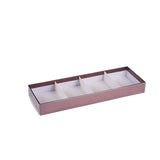 Four Section Maroon Tray 8 Packs Gift Box With Clear Cover 11" X 3.75" X 1.25" by Hammont