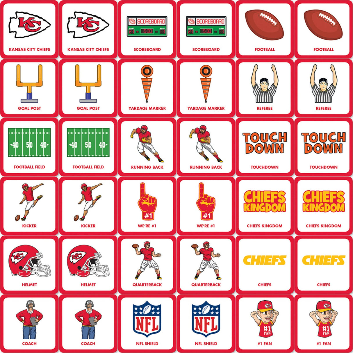 Kansas City Chiefs Matching Game by MasterPieces Puzzle Company INC