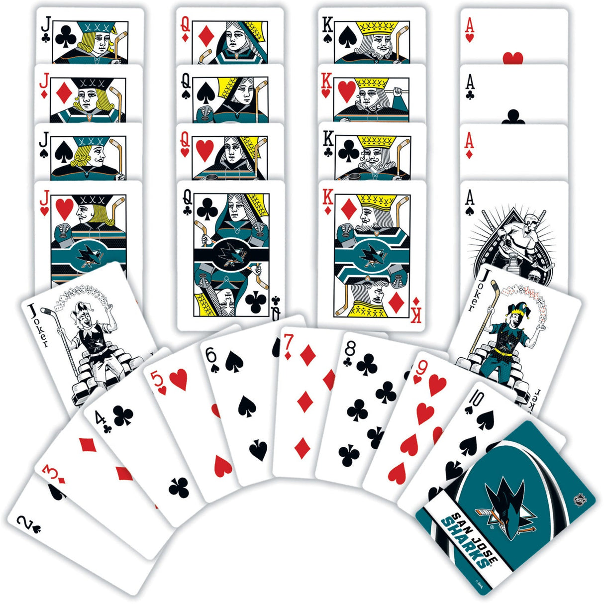 San Jose Sharks Playing Cards - 54 Card Deck by MasterPieces Puzzle Company INC