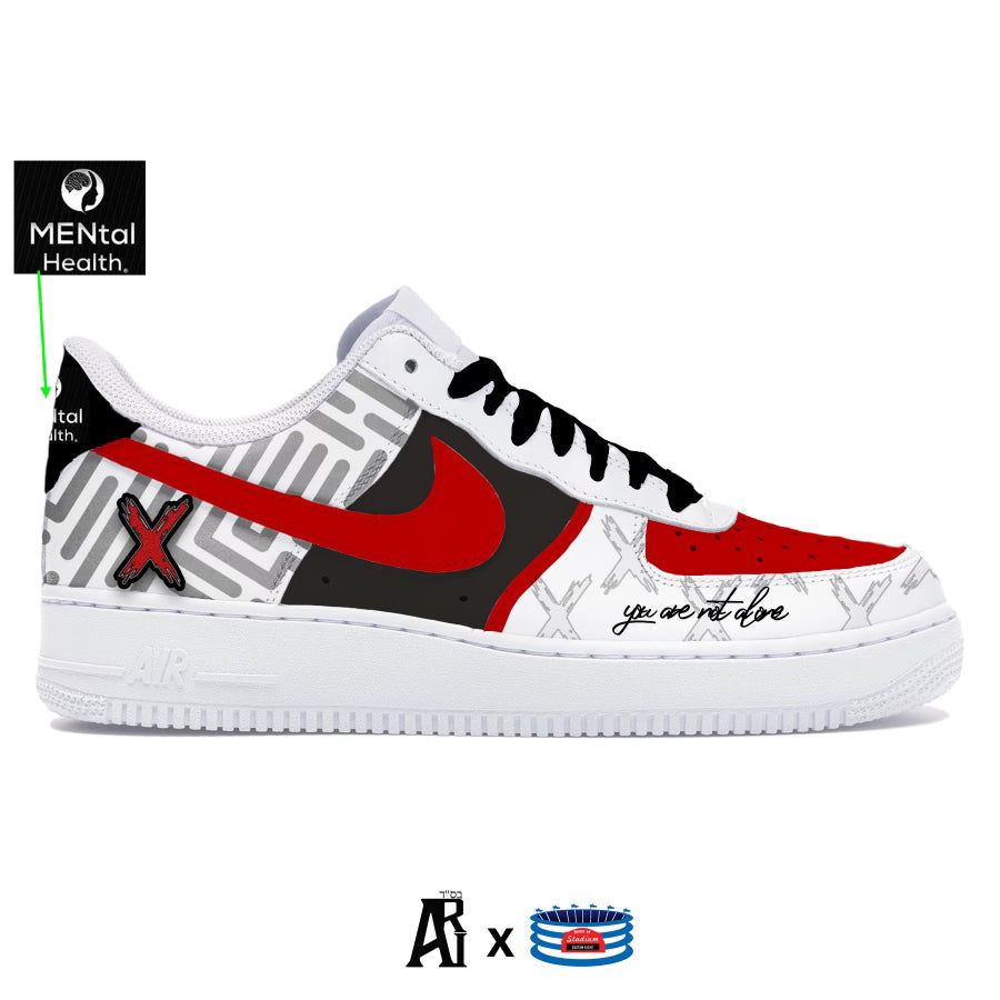 "Men's X Mental" Nike Air Force 1 Low Shoes by Stadium Custom Kicks