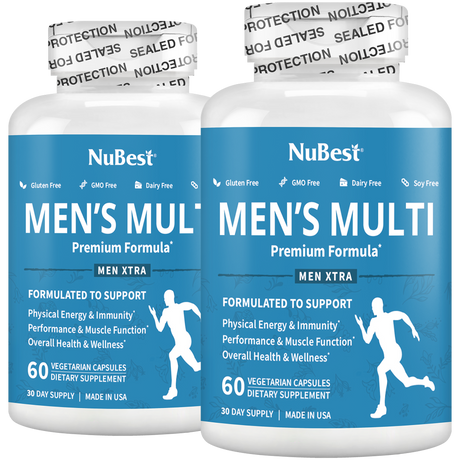 Men's Multi, Men Xtra, Energy, Immunity & Health Boost, 60 Vegan Capsules by NuBest Nutrition®