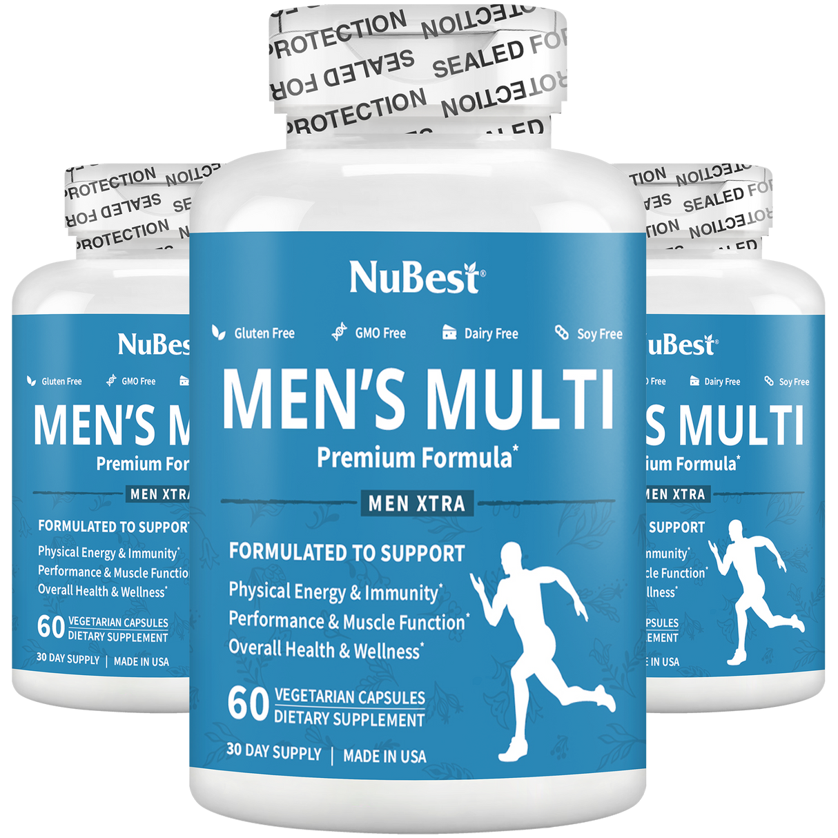 Men's Multi, Men Xtra, Energy, Immunity & Health Boost, 60 Vegan Capsules by NuBest Nutrition®