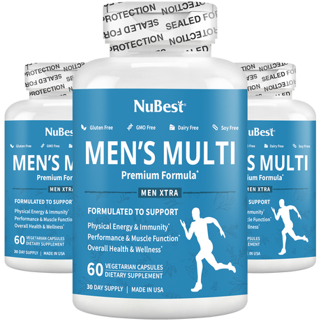 Men's Multi, Men Xtra, Energy, Immunity & Health Boost, 60 Vegan Capsules by NuBest Nutrition®