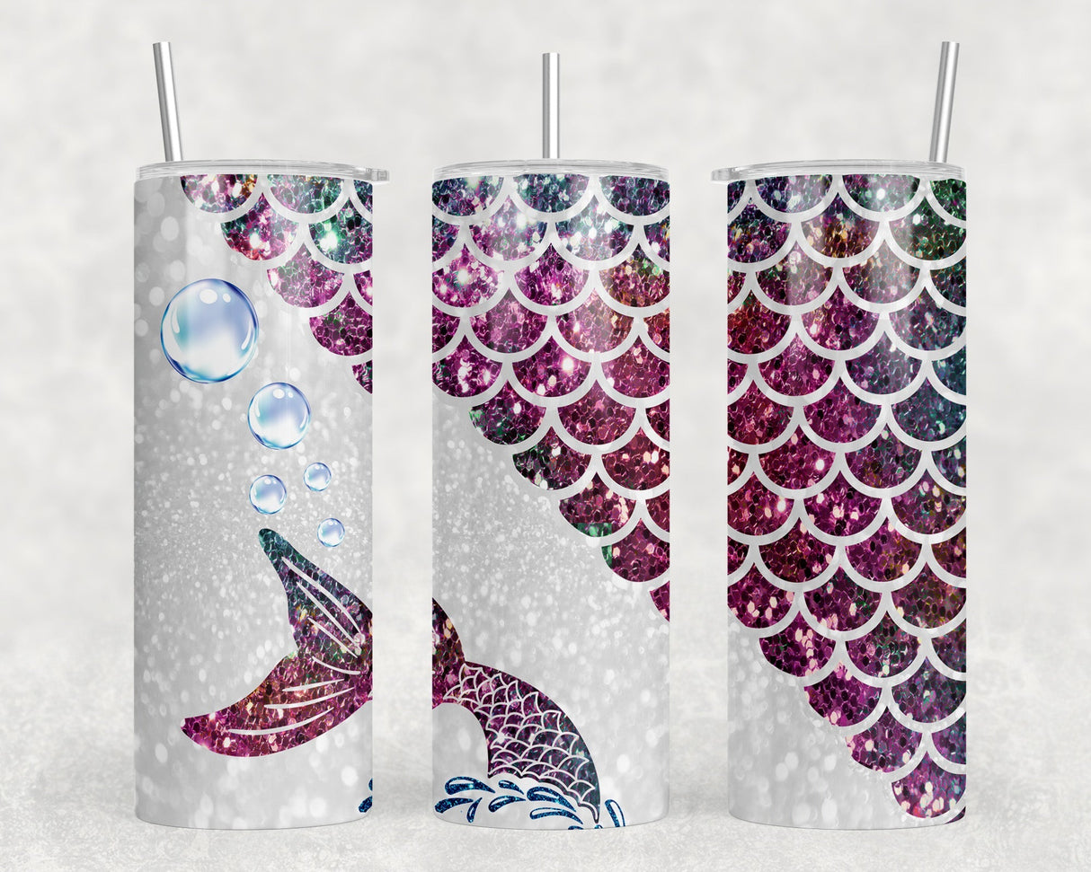 Mermaid Tail|Skinny Tumbler|Optional Bluetooth Speaker| Speaker Color Varies by Rowdy Ridge Co