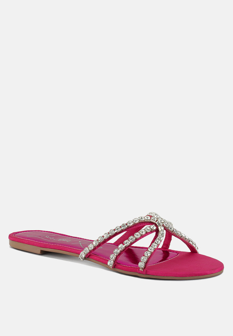 mezzie diamante embellished flat sandals by London Rag