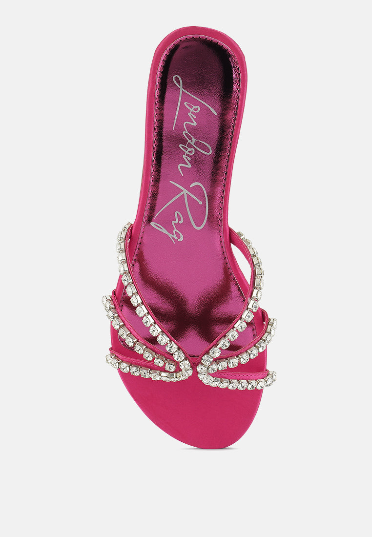 mezzie diamante embellished flat sandals by London Rag