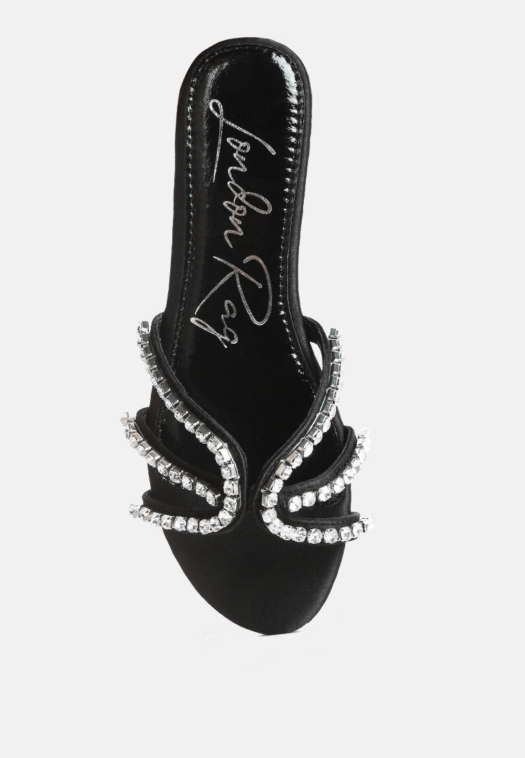 mezzie diamante embellished flat sandals by London Rag