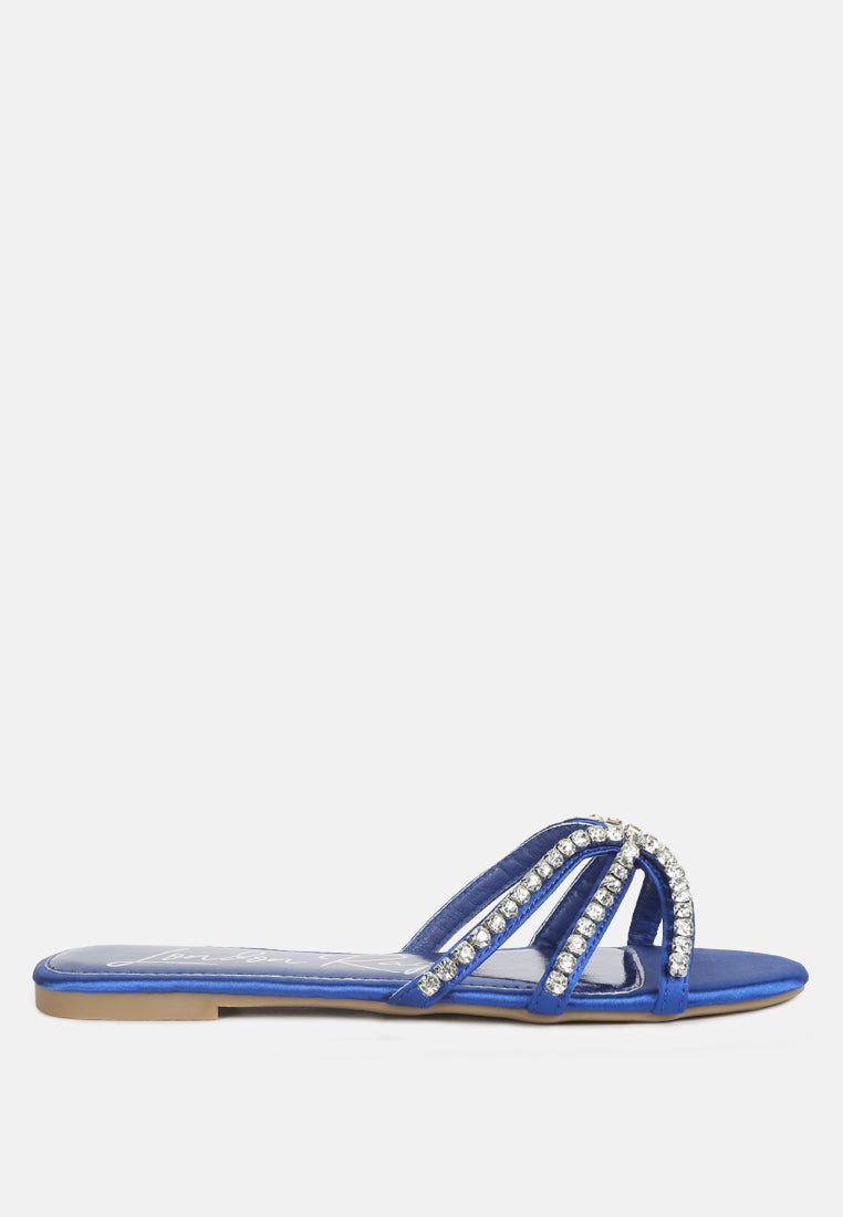 mezzie diamante embellished flat sandals by London Rag