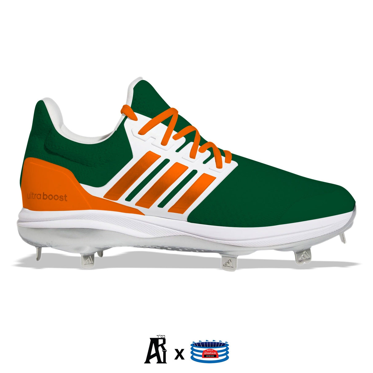 "Miami" Adidas Ultraboost DNA 5.0 Cleats by Stadium Custom Kicks