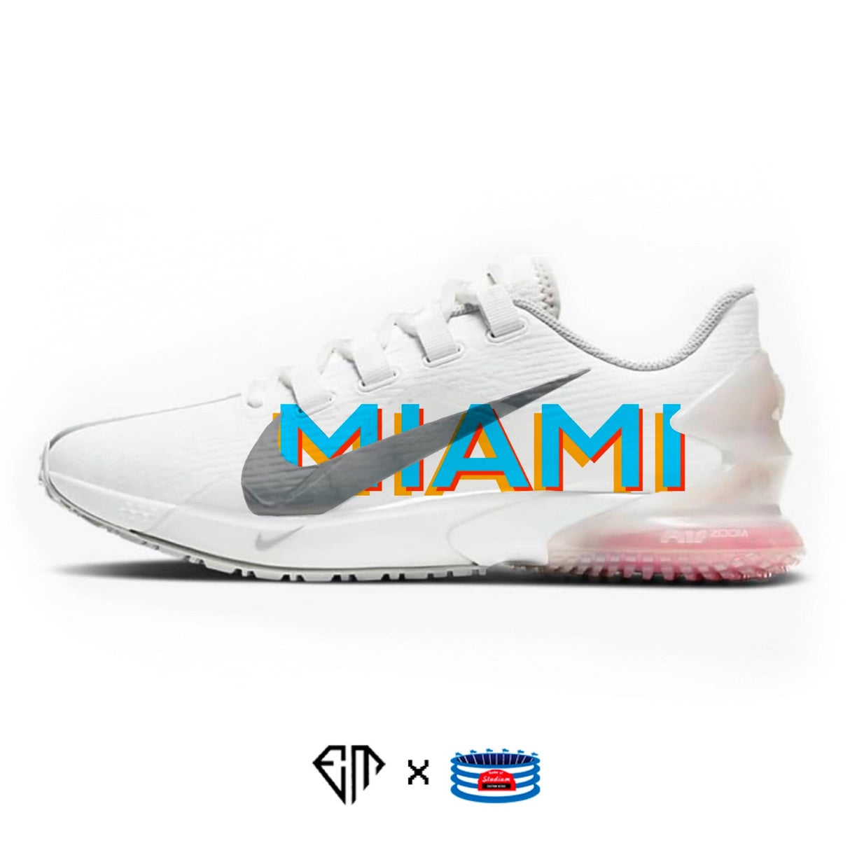 "Miami" Nike Force Zoom Trout 7 Turf by Stadium Custom Kicks