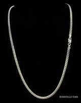 Sterling Silver 925 Miami Cuban Link Chain 4MM, 16"-24", Cuban Curb Chain Necklace, Italian Made Sterling Silver 925 Unisex Chain by Donatello Gian